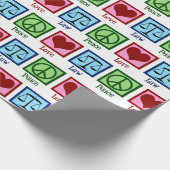 Peace Love Law Lawyer Kerstmis Cadeaupapier (Hoek)