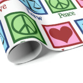 Peace Love Law Lawyer Kerstmis Cadeaupapier (Rol Hoek)