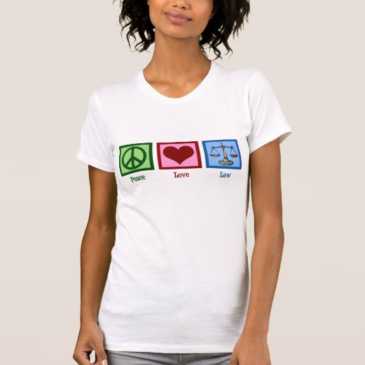 Peace Love Law T-shirt (Voorkant)