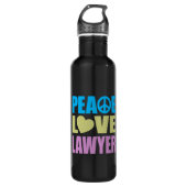 Peace Love Lawyer Waterfles (Voorkant)