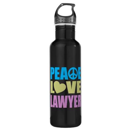 Peace Love Lawyer Waterfles (Voorkant)