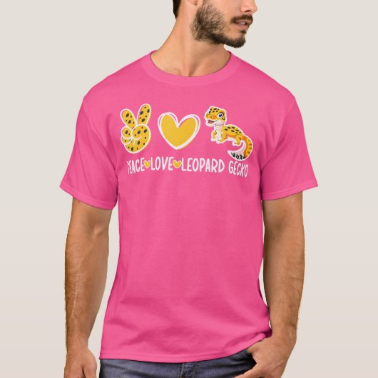 Peace Love Leopard Gecko Eigenaar Leopard Gecko Mo T-shirt (Voorkant)