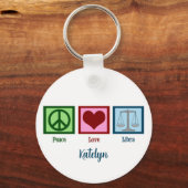 Peace Love Libra Sleutelhanger (Achterkant)