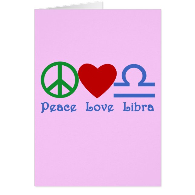 Peace Love Libra Zodiaproducten (Voorkant)
