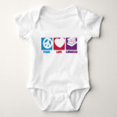 Peace Love Libraries Baby Outfit Romper (Voorkant)