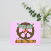 Peace Love Libraries Briefkaart (Staand voorkant)