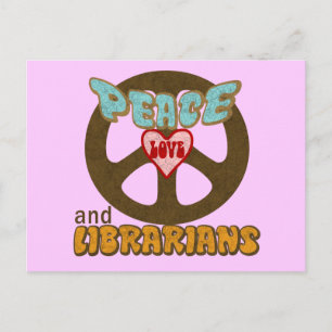 Peace Love Libraries Briefkaart