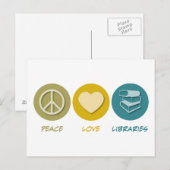 Peace Love Libraries Briefkaart (Voorkant / Achterkant)