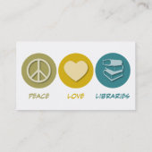 Peace Love Libraries Visitekaartje (Achterkant)