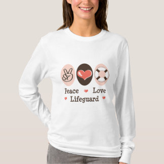Peace Love Lifeguard Long hoeve Tee Shirt