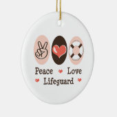 Peace Love Lifeguard Ornament (Rechts)