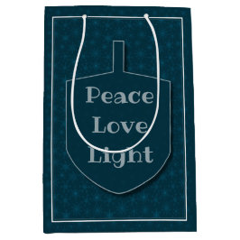 Peace Love Light Dreidel Star Snowflakes Medium Cadeauzakje