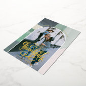 Peace Love Light | Happy Hanukkah-foto Folie Feestdagenkaart (Gedraaid)