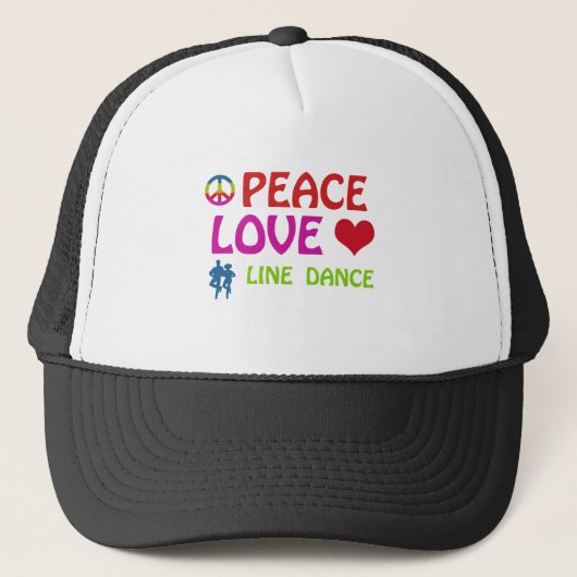 Peace Love Linedance Trucker Pet (Voorkant)