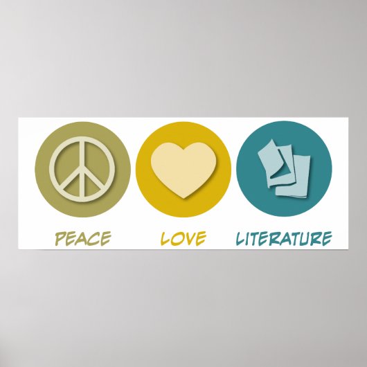 Peace Love Literature Poster (Voorkant)