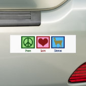 Peace Love Llamas Bumpersticker (Op auto)