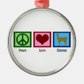Peace Love Llamas Metalen Ornament (Voorkant)