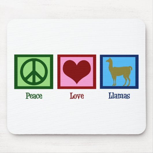 Peace Love Llamas Muismat (Voorkant)