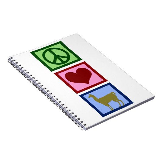 Peace Love Llamas Notitieboek (Rechterzijde)