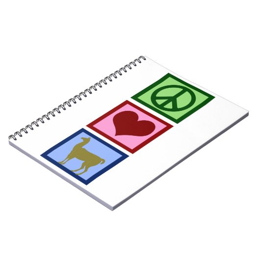 Peace Love Llamas Notitieboek (Linkerzijde)