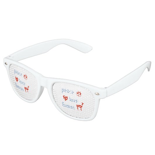 Peace Love Llamas Retro Zonnebril (Gekanteld)