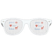 Peace Love Llamas Retro Zonnebril (Voorkant)