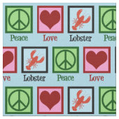 Peace Love Lobster Stof (Close Up)