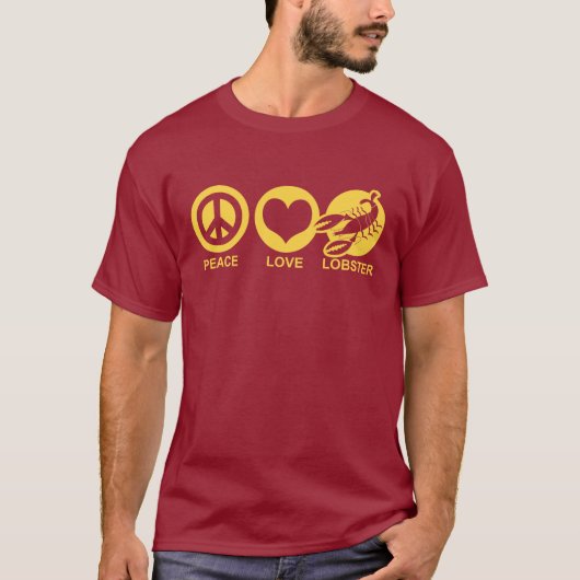 Peace Love Lobster T-shirt (Voorkant)