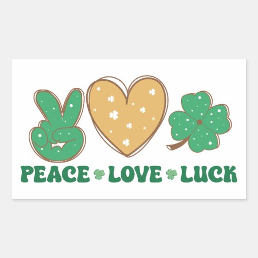 Peace Love Luck Stickers (Voorkant)