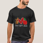 Peace Love Lunch Lunch Lady First Day Back To Scho T-shirt (Voorkant)