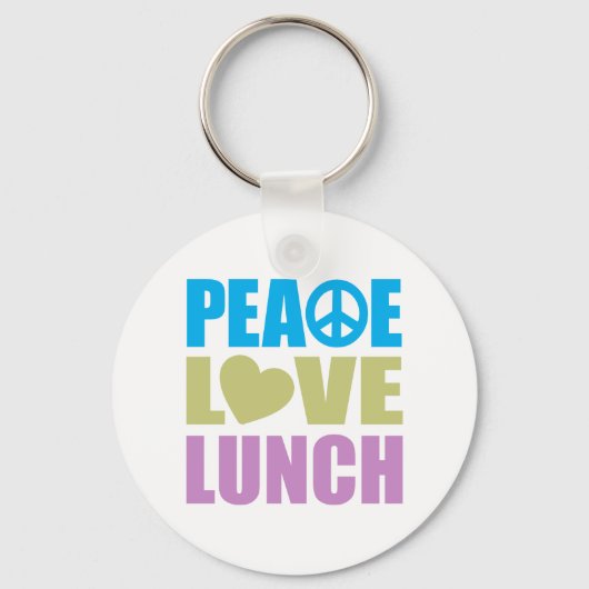 Peace Love Lunch Sleutelhanger (Voorkant)