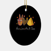 Peace Love Mac N Cheese Halloween Thanksgiving Keramisch Ornament (Rechts)