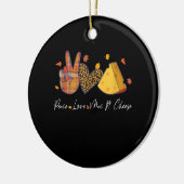 Peace Love Mac N Cheese Halloween Thanksgiving Keramisch Ornament (Links)