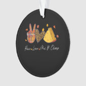 Peace Love Mac N Cheese Halloween Thanksgiving Ornament (voorkant)