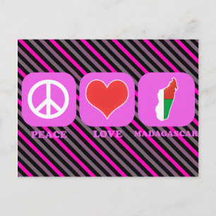 Peace Love Madagascar Briefkaart