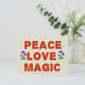 Peace Love Magic Briefkaart (Staand voorkant)