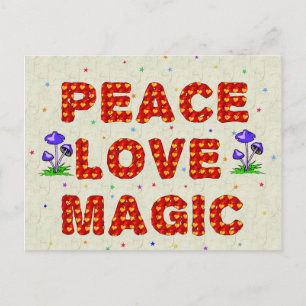 Peace Love Magic Briefkaart
