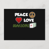 Peace Love Mahjong Game Mahjong Player Games Uitnodiging Briefkaart (Voorkant)