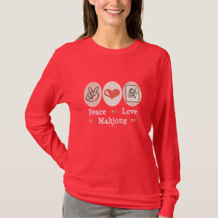 Peace Love Mahjong Long Sleeve T-shirt