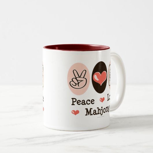 Peace Love Mahjong Mok (Voorkant rechts)