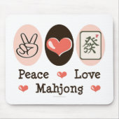 Peace Love Mahjong Mousepad Muismat (Voorkant)