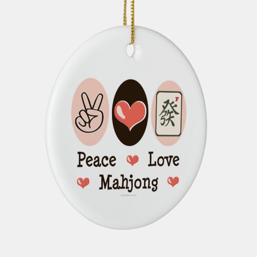 Peace Love Mahjong Ornament (Rechts)