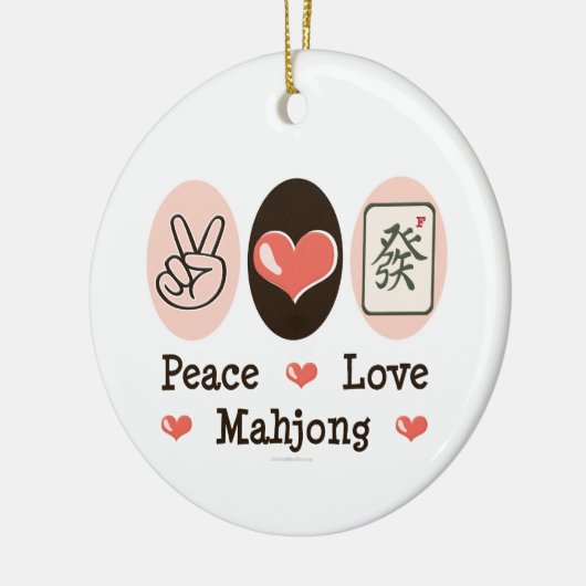 Peace Love Mahjong Ornament (Links)
