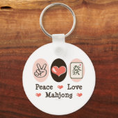 Peace Love Mahjong Sleutelhanger (Voorkant)