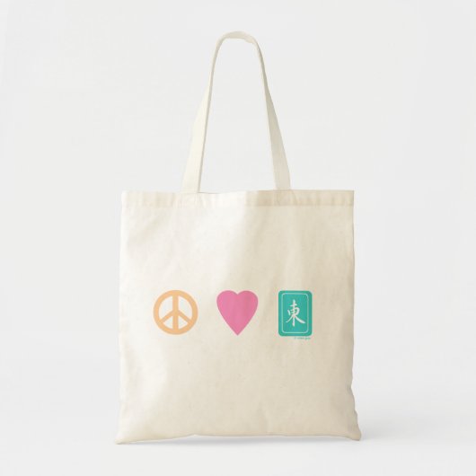 Peace Love MahJong Tote Bag (Voorkant)