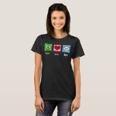 Peace Love Mail Cute Post Office Worker Postal Ser T-shirt (Voorkant volledig)