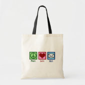 Peace Love Mail Tote Bag (Voorkant)