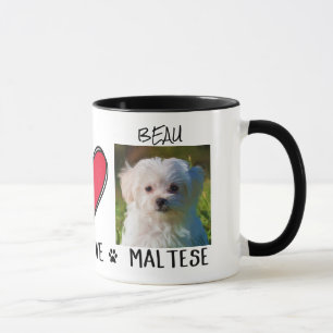 Peace Love Maltese Hondenliefhebbers Mok