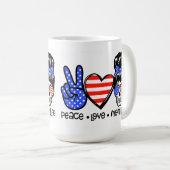 Peace Love Mam Life Koffiemok (Voorkant rechts)