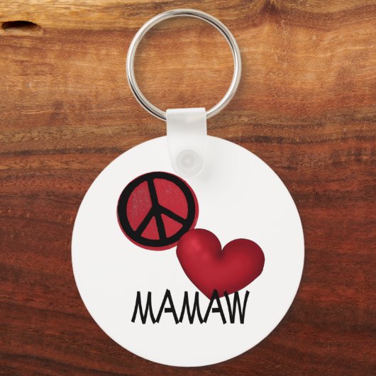 Peace Love Mamaw Sleutelhanger (Voorkant)